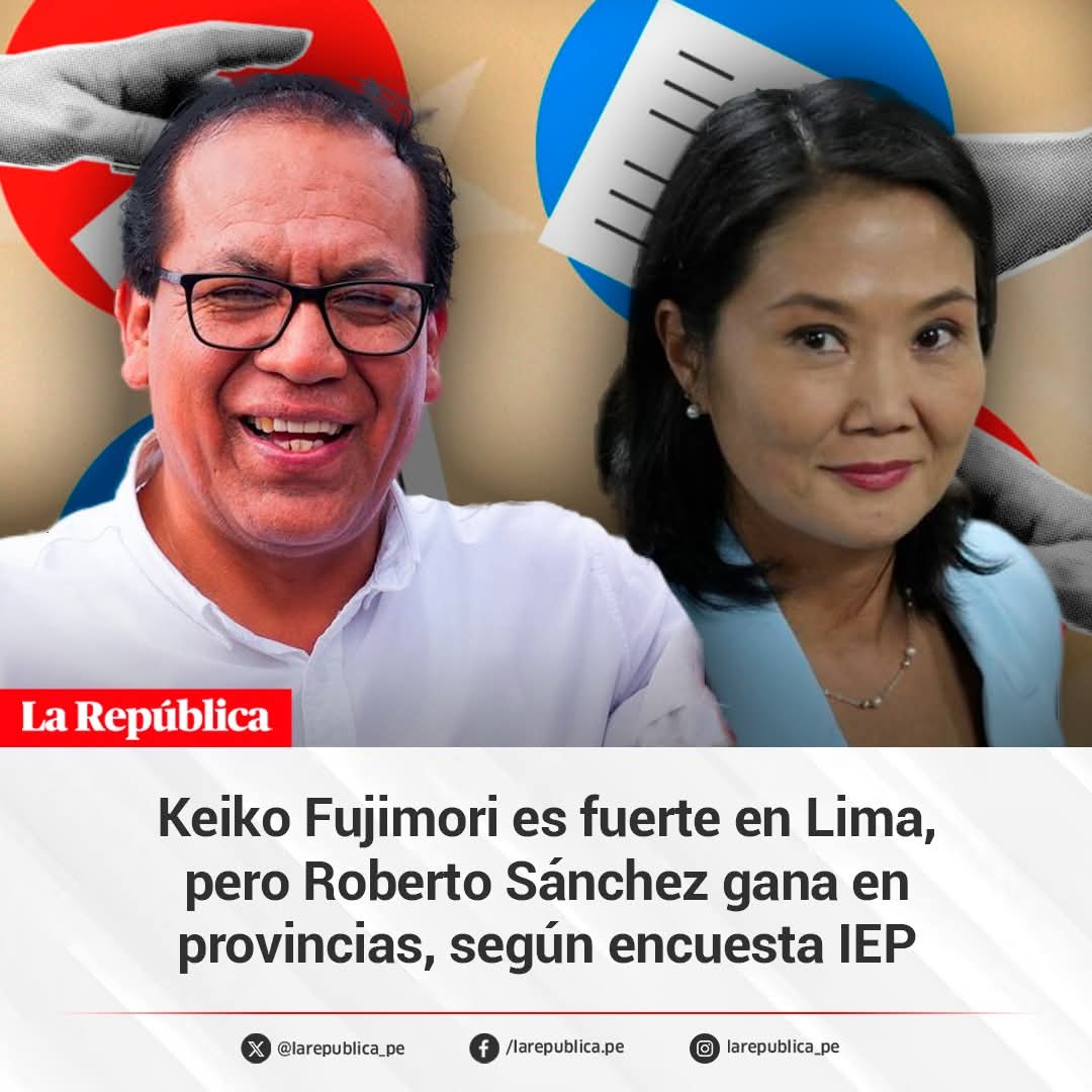 Encuesta IEP: Sánchez supera por un punto a Fujimori en un escenario de alta incertidumbre electoral